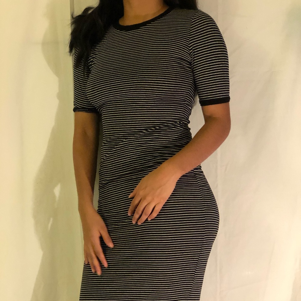 Striped Body Con Mini Dress